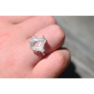 Engagement rings, raw diamond ring, raw stone ring, alternative engageme…